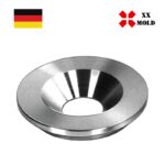 Locating ring with shoulder and conical bore