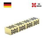 Flat guide strip with solid lubricant