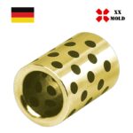 Guide bush sliding guide with solid lubricant